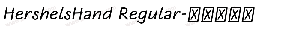 HershelsHand Regular字体转换